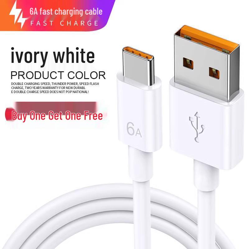100W Fast Charging Type-C Cable for 66W Huawei Mate60 Pro/P40