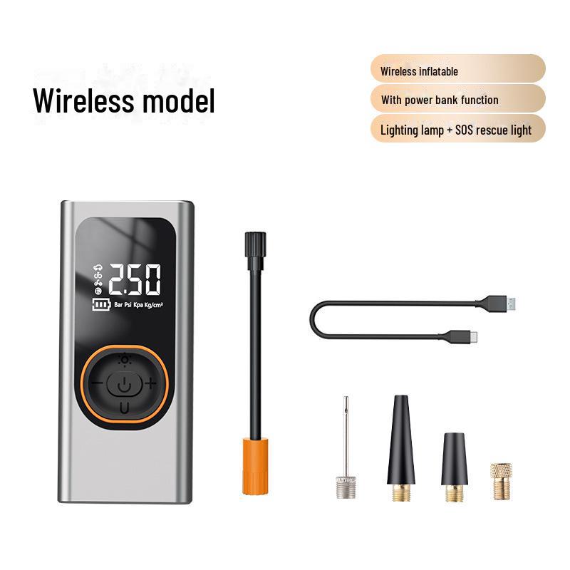 

Портативный беспроводной насос высокого давления для автомобильных шин с внешним аккумулятором