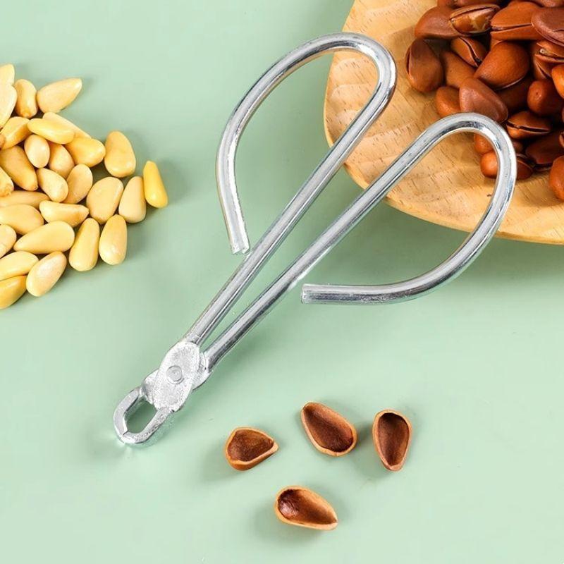 4pcs Stainless Steel Sunflower Seed Crackers , Reusable Nut Shellers for Sunflower Seeds, Watermelon Seeds, Pine Nuts, Walnuts, Peanuts