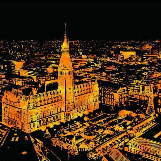 Korean City Night View Scratch Painting Book