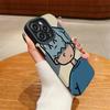 Vertical Leather Shell Fashion Boy Printed Patterned Shockproof Soft Silicone Case with Camera Lens Full Protection for iPhone Samsung