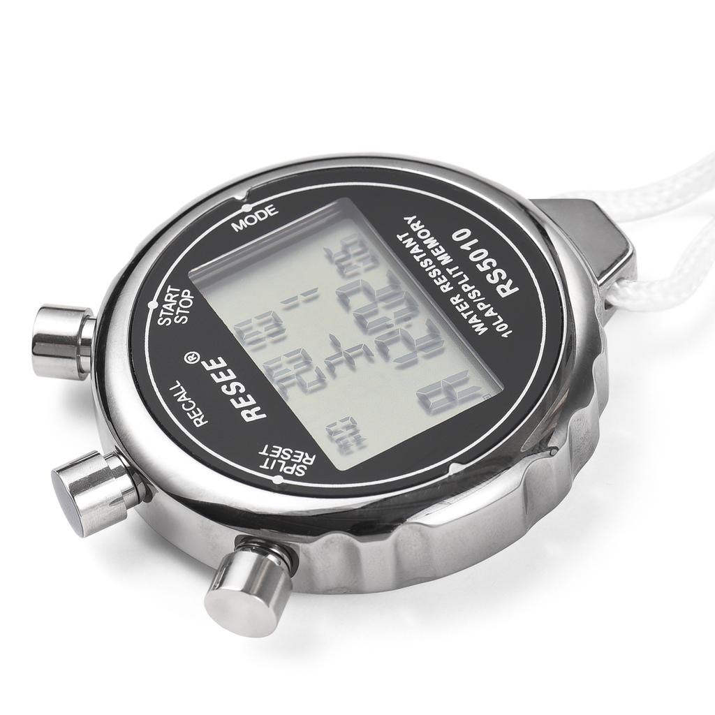 Digitale Stoppuhr für Leichtathletiktrainer, 1/100 Sekunde genaue Zeitmessung mit Countdown