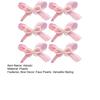6Pcs Girl Hairpin Hand-Sewn Bow Hair Clip with Imitation Pearl Beads Macaron Color Safe Scalp-friendly Hairpin Hair Accessories