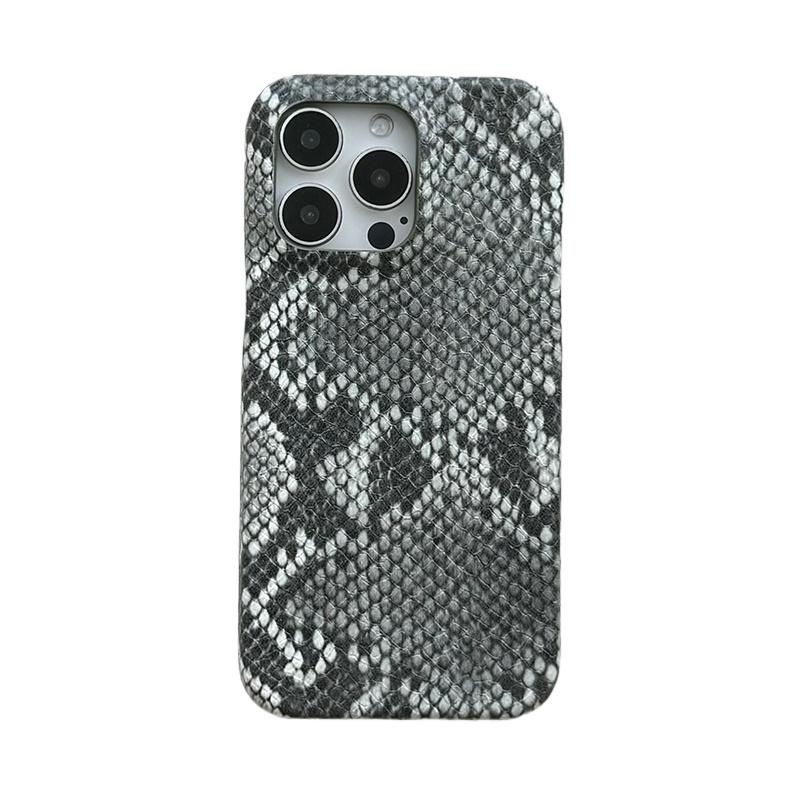 Husă de telefon elegantă din piele cu textură de șarpe pentru iPhone 16 15 14 13 Pro Max Capac spate moale din silicon