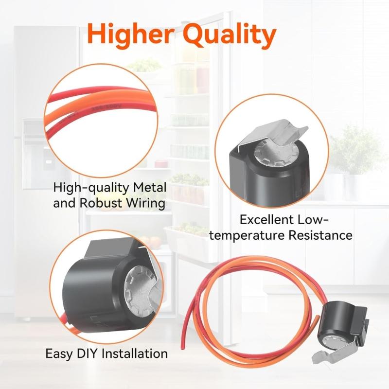 Set Termostato Sbrinamento Frigorifero Texture Plastica per Riduzione Efficiente delle Brine e Durata Estesa dell'Elettrodomestico