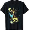 Dackel Vintage Heulend zum Mond T-Shirt