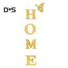 Mirror Home Letter Signs Acrylic Wall Stickers Letters Reflective Wall Decals for Living Room Bedroom Kitchen