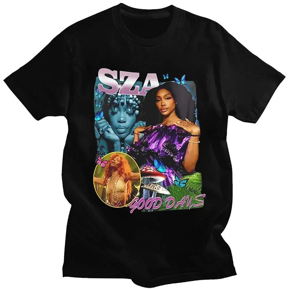 Rapper SZA CTRL X SOS Album Print T Shirt Women Vintage Punk Hip Hop Harajuku Girl's TShirt Fashion Casual T-Shirt Female Top