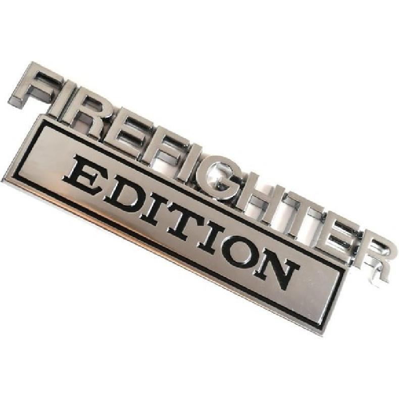 2pcs Big Size Firefighter Edition Emblem for Truck Car Truck Motorcycle Chrome