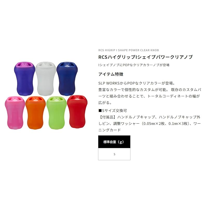 Daiwa SLP Works RCS High Grip I-Shape Power Clear Knob (Clear)