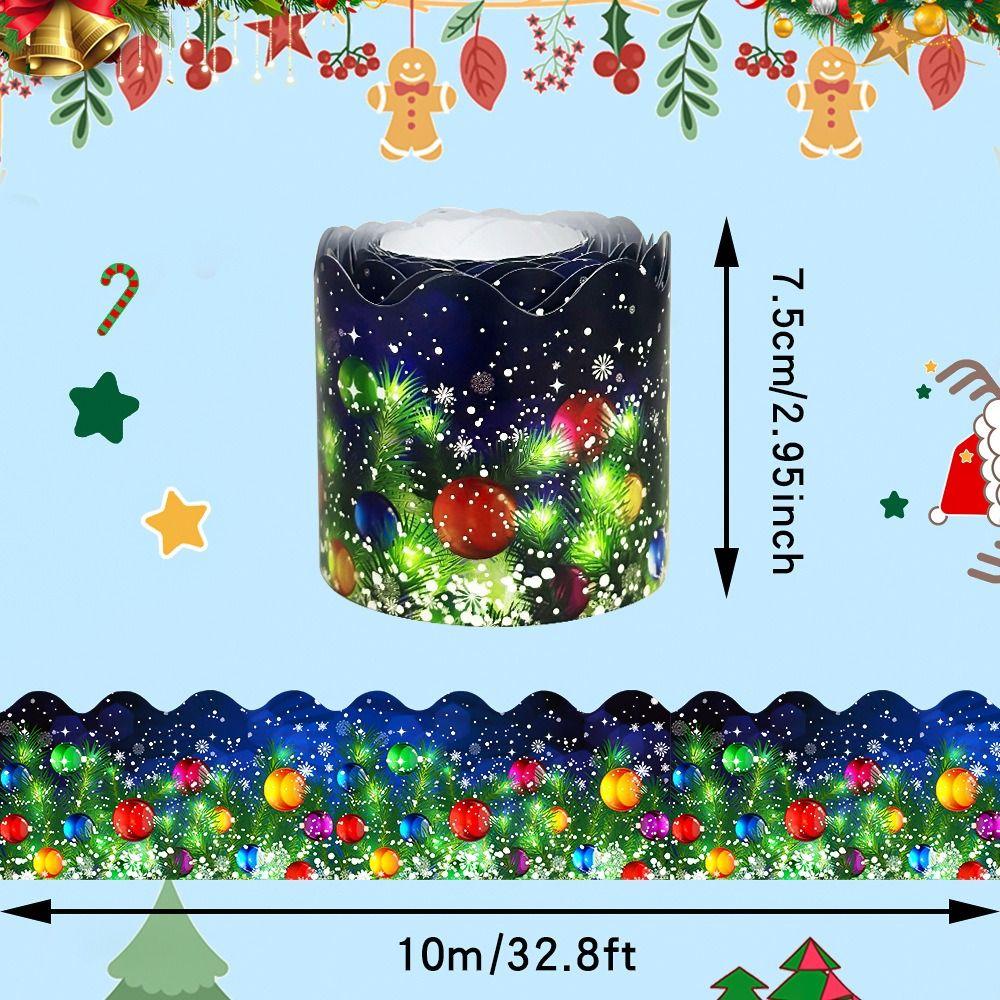 Handmade Crafts Border Paper Paper Stickers Creative Bulletin Board Border  Christmas