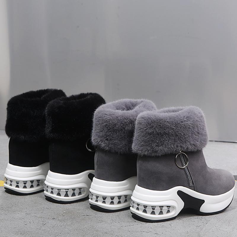 Winter Damenmode Stiefel Casual Schneestiefel Weibliche bequeme Baumwolle High-Tops Sneakers Warm Flats Stiefel