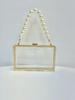 Transparent Acrylic Clutch: Small Square Box Crossbody Chain Bag for Evening Parties