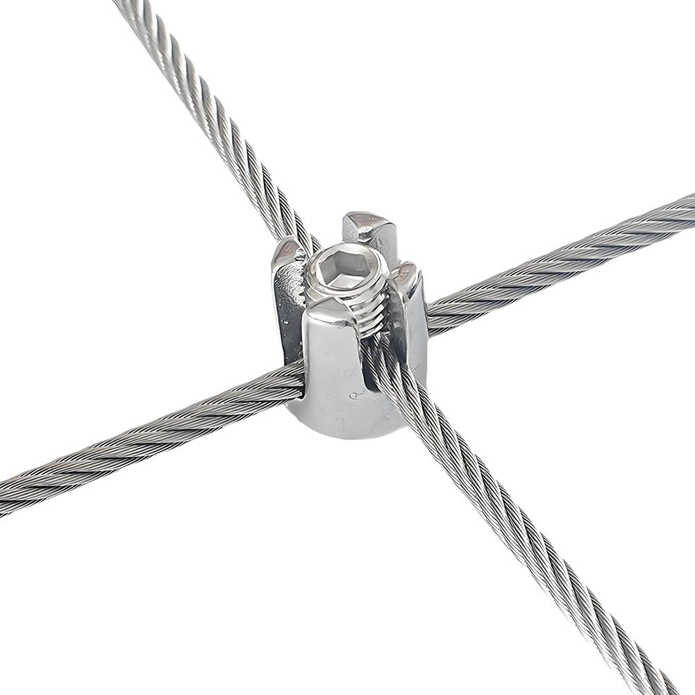 10 Stück Kreuzkabelklemmen Edelstahl Geländerkabelklemmen Kein Bohren für Kletterpflanzen & Zaun Außen