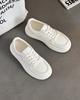 Little white shoes women's 2025 summer new shoes leather flat-bottomed casual board shoes women's one-pedal lazy shoes trendy and versatile