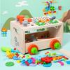 Children's Wooden Dismantling and Assembly Tool Combination Set Tool Cart Multifunctional with Electric Screwdriver Tool Cart Toy