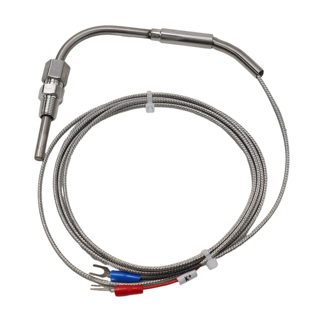 Type K Thermocouple 1/8 NPT K Type Thermocouple Exhaust Probe Temperature Sensor Glass Fiber Insulation Stainless Steel
