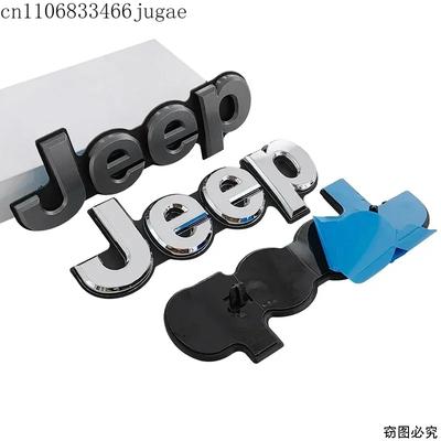 For Grand Cherokee Compass Wrangler Renegade JK JL Patriot Badge Auto Stickers Accessories ABS Car Front Grille Emblem