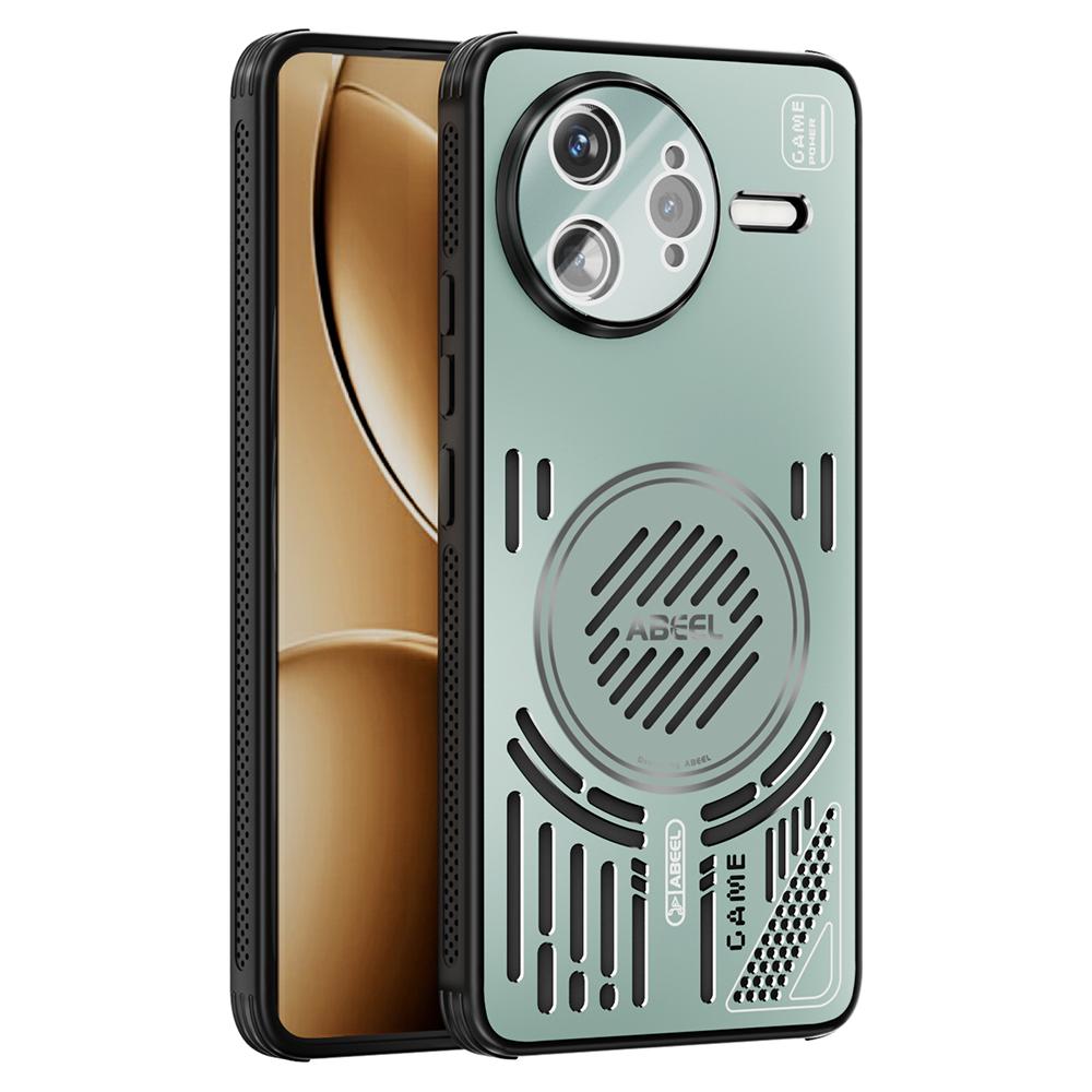 ABEEL For Xiaomi Redmi K80 Pro 5G/Poco F7 Ultra 5G Magnetic Case Aluminium Alloy+PC+TPU Hollow Heat Dissipation Phone Cover