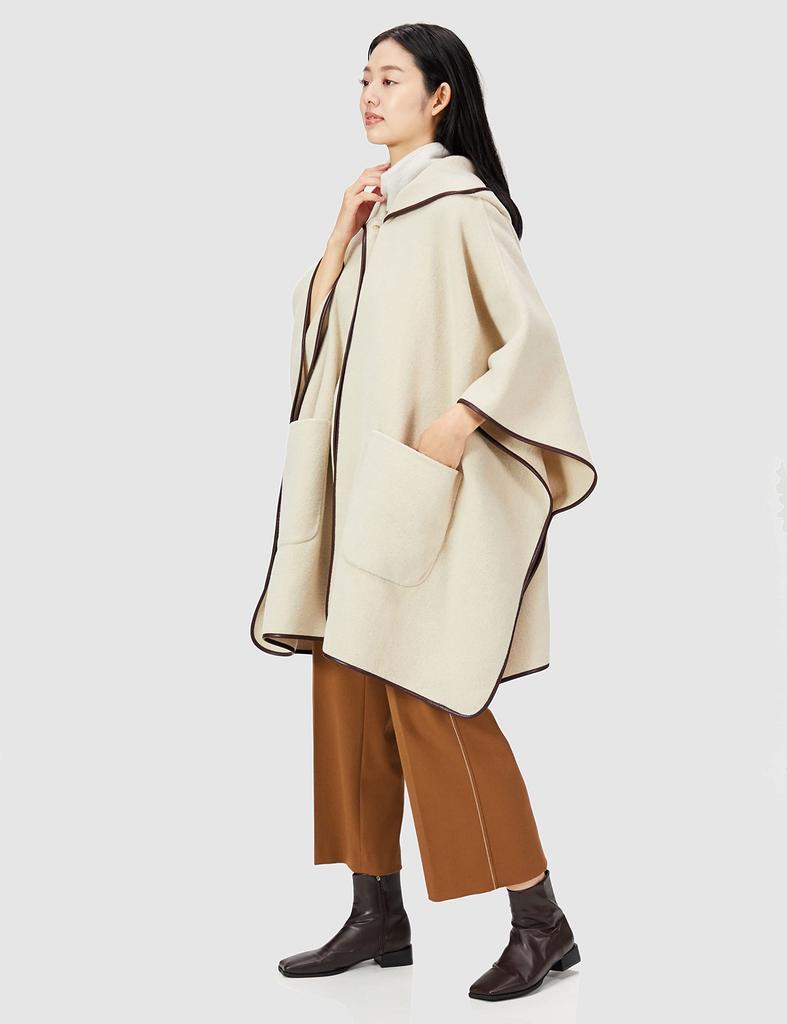 Mira Owen Hooded Poncho Size Size F Women's Coat, 09WFC214003,