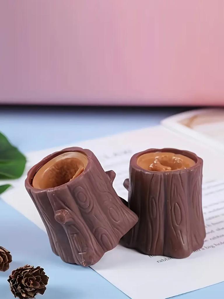 Squirrel One Stump Pressure Release Squeeze Toy - Durable Plastic Vent Sensory Tabletop Pen Holder Pinch Pinch Relief Toy