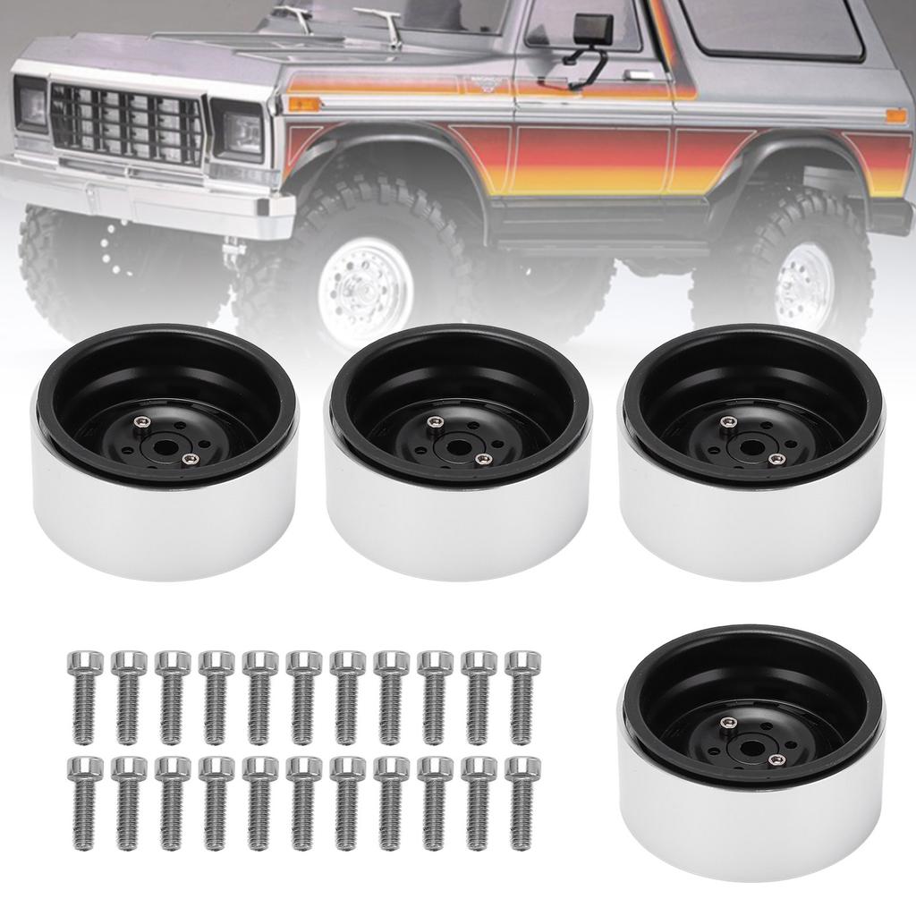 4pcs Metal 1.9 Inch Wheel S 10 Hole Hub for SCX10 1/10 RC Climbing Car