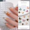 5Pieces/set Butterfly Nail Charms Butterfly Rhinestones Nail Art Decoration DIY