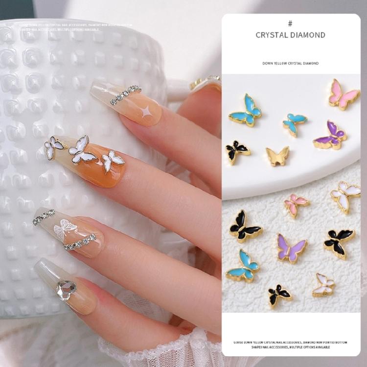 5Pieces/set Butterfly Nail Charms Butterfly Rhinestones Nail Art Decoration DIY