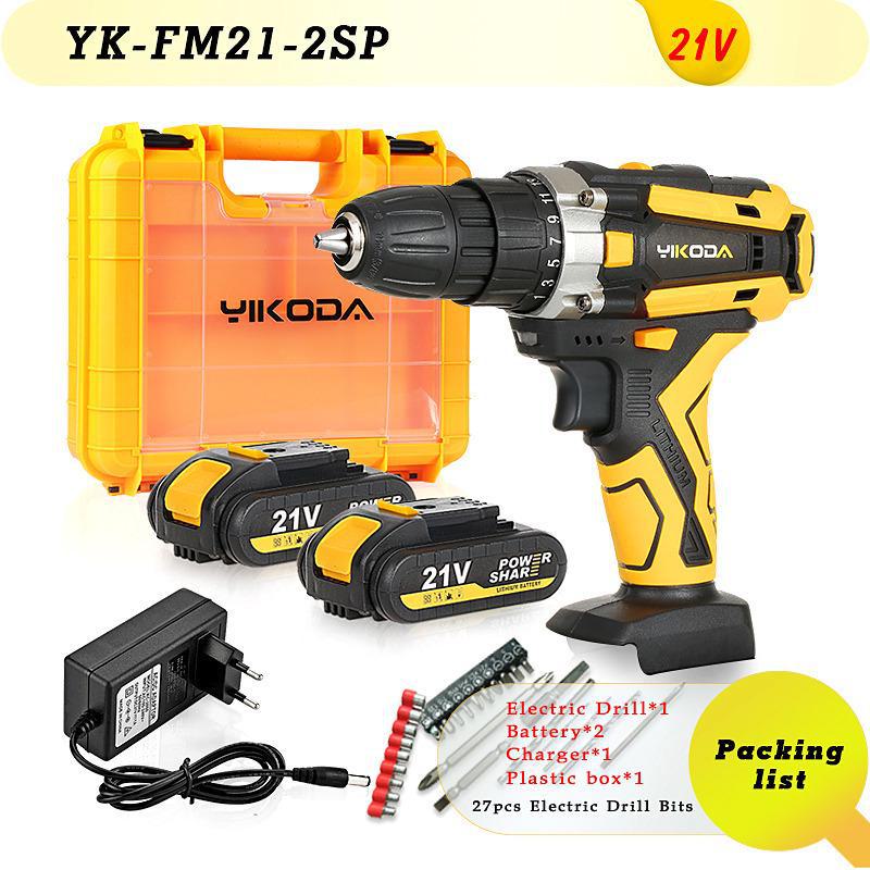 Rechargeable Cordless Dual-Speed Lithium Electric Drill with Power Display