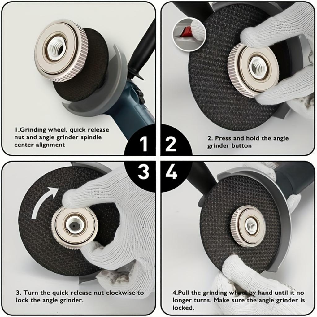 Piuliță de blocare cu eliberare rapidă pentru polizor unghiular – Flanșă de blocare portabilă pentru scule de șlefuit și tăiat