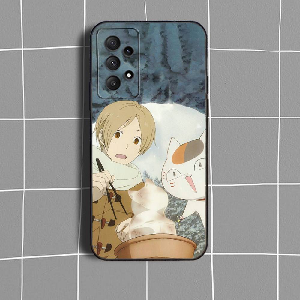 Natsume Y-yuujinchou Nyanko Phone Case For Samsung Galaxy A73,31,32,72,41,53,52,71,22,5G,Note,J7,8,9 Soft Black Cover SamsungA30