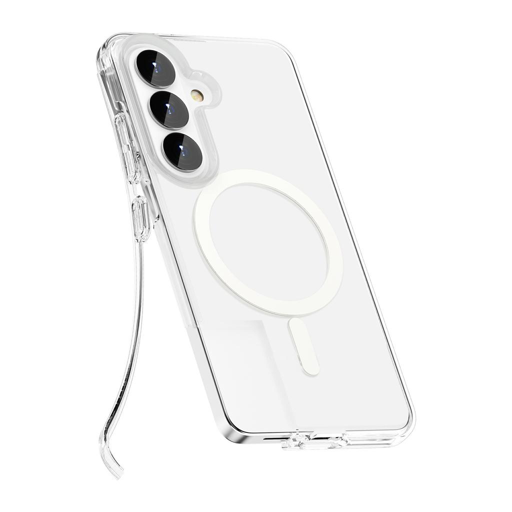 For Samsung Galaxy S26 Magnetic Case PC + TPU Clear Phone Cover