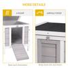 Rabbit Hutch Rabbit Cage with Ramps/Door, Opening and Waterproof Roof - In Fir Wood 51 X 42 X 43 Cm Grey and White