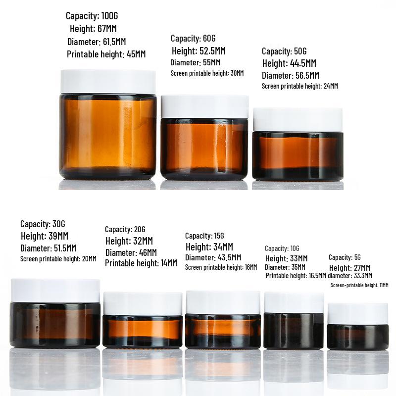 10g Lichtgeschützte Glasbehälter für Cremes & Lotionen – Ideal für Gesicht, Augen und Körper (leer)