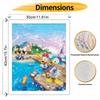 Disney Oil Painting DIY Digital Painting Mickey and Friends Summer Beach Scene HandPainted Wall Art for Living Room Entryway.