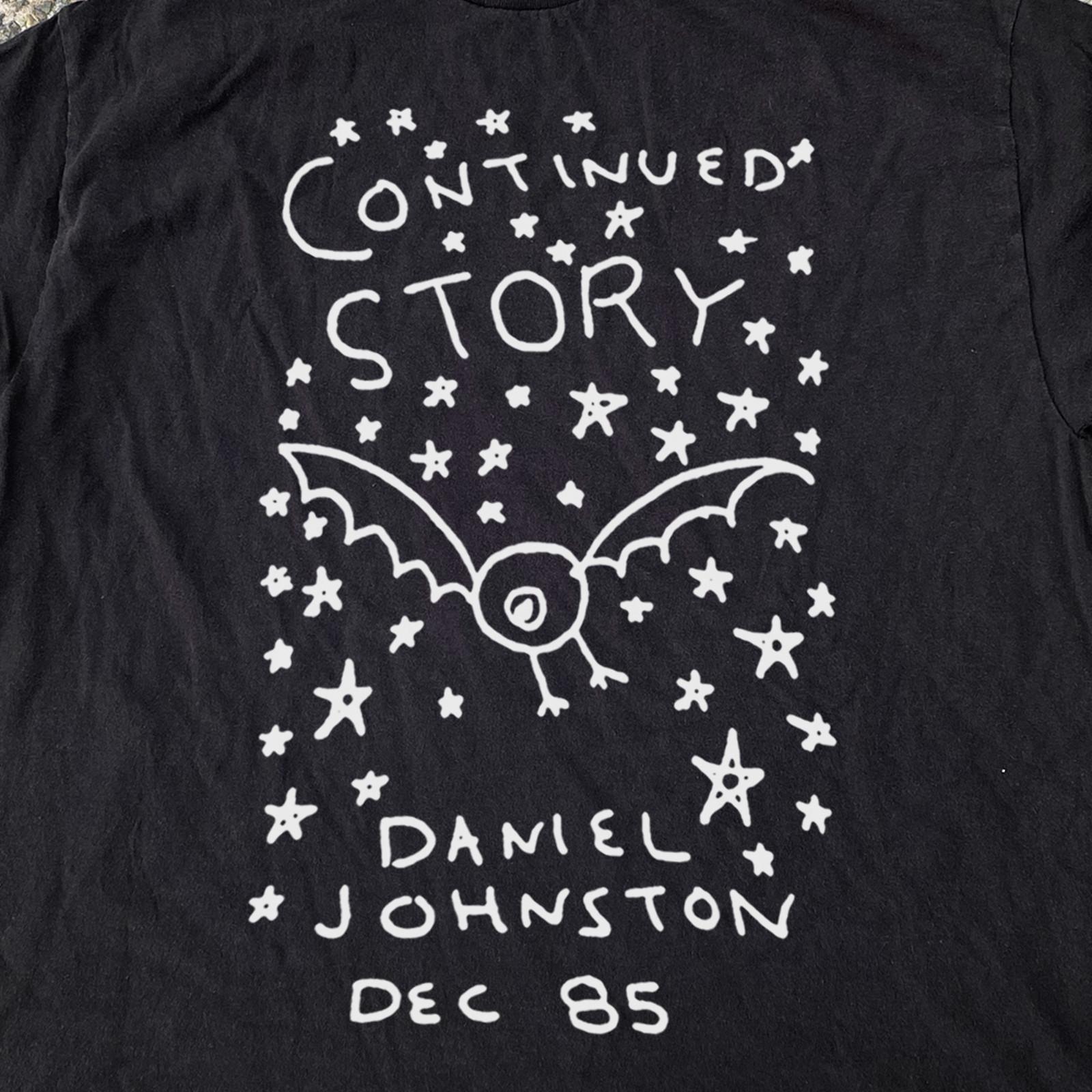Daniel Johnston The Continued Story Promo T-Shirt Black XXL S