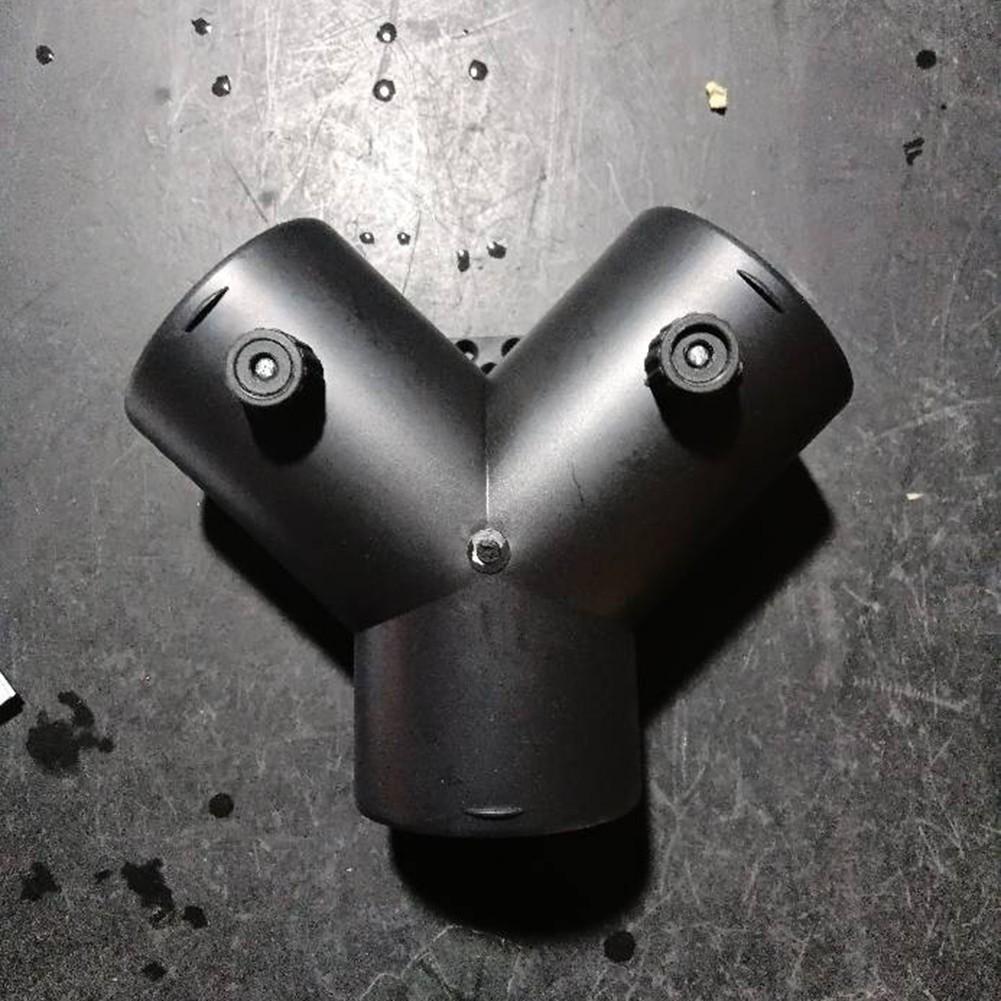 Black Plastic Y Connector for 60mm Internal Diameter Tube Connection