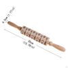 Christmas Embossed Wooden Rolling Pin Engraved Embossing for Baking Fondant