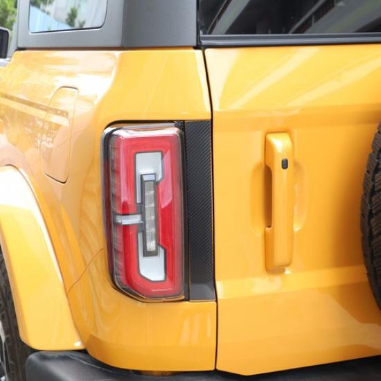 Carbon Fiber Rear Tail Light Lamp Sticker Vinyl Decal Trim for Ford Bronco 21+