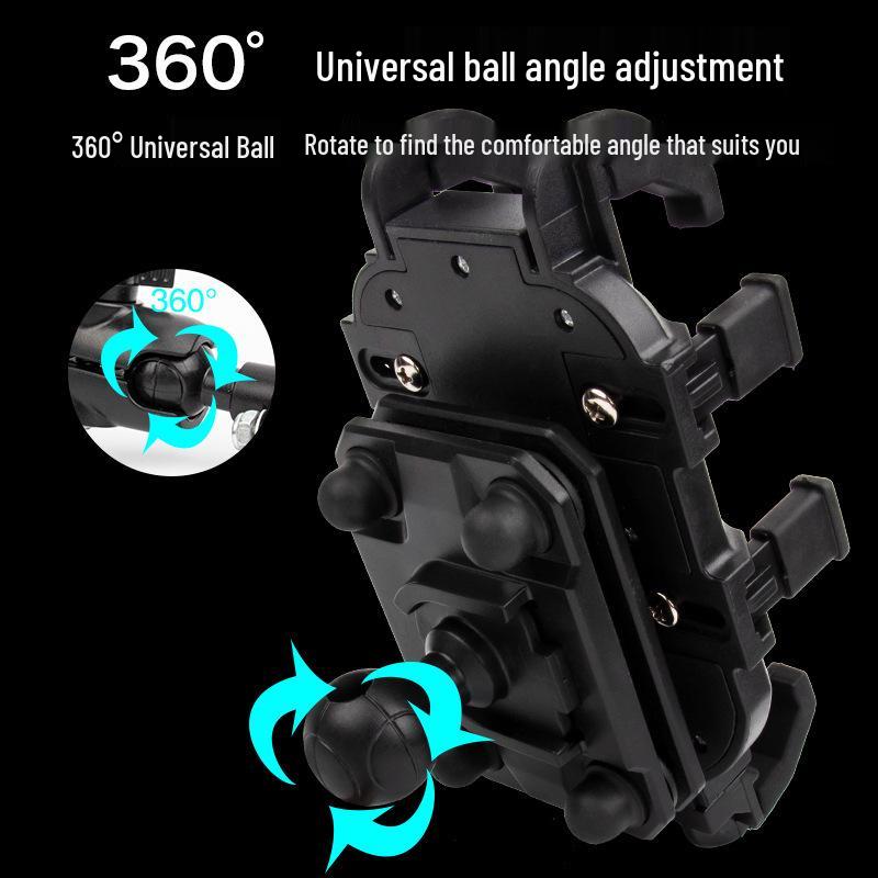 360° Rotation Shock-Absorbing Phone Holder for Bikes & Electric Vehicles