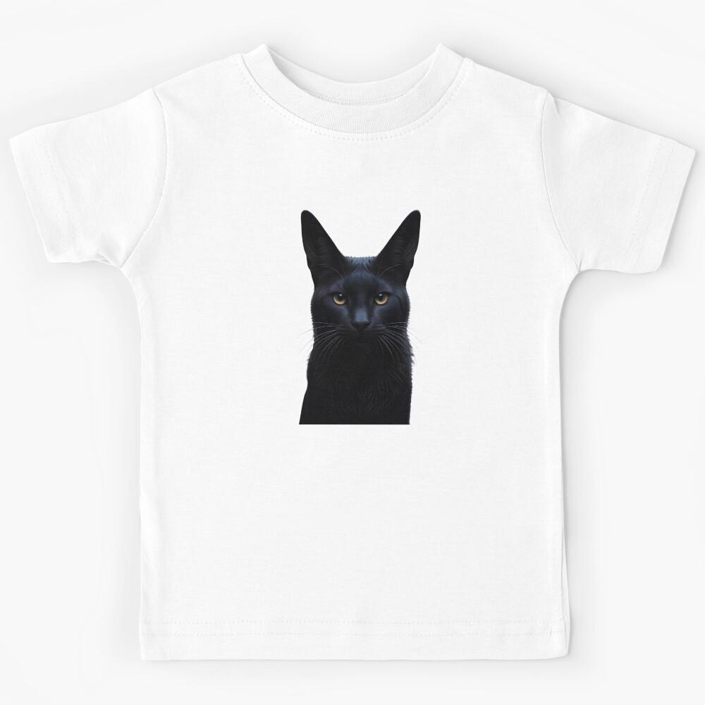 Spooky Black Cat Kids T-Shirt 120