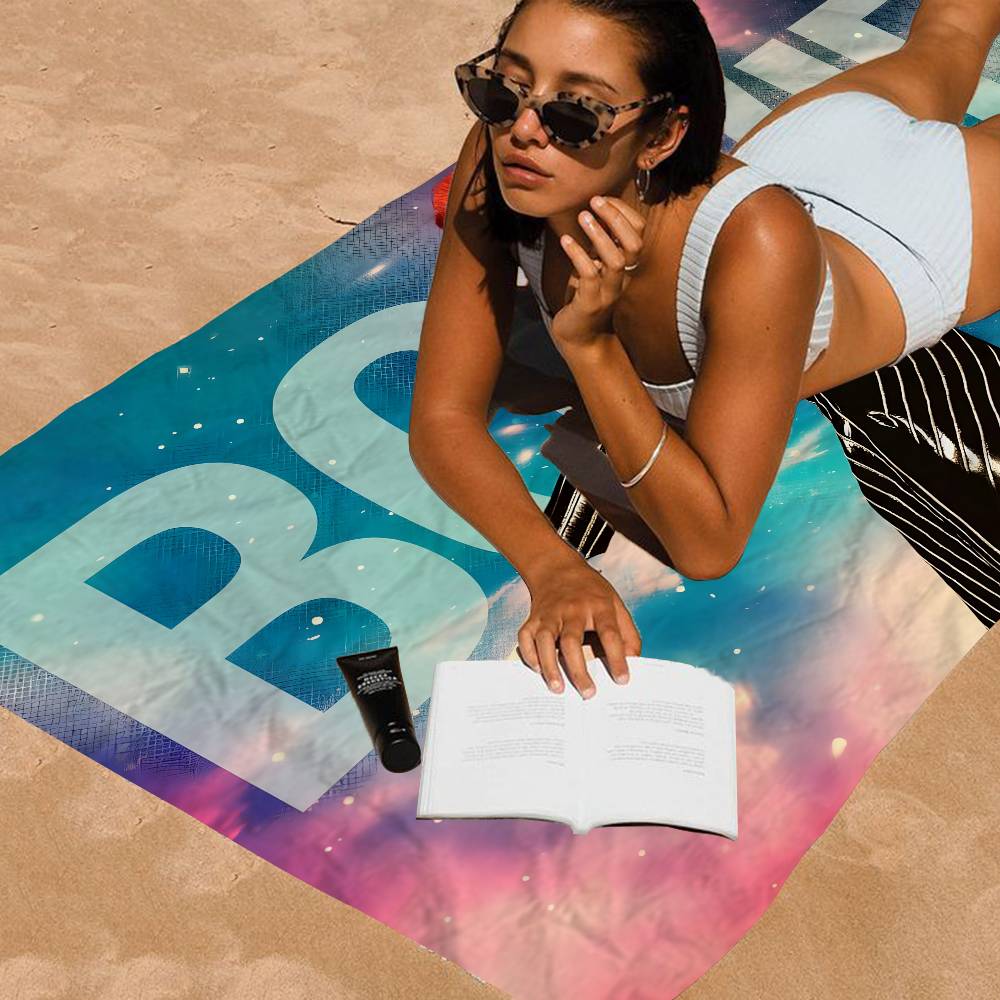 D-David B-Bowies Microfiber Printed Beach Towel Mountain Climbing Yoga Beach Swimming Running Absorbent Soft Towel