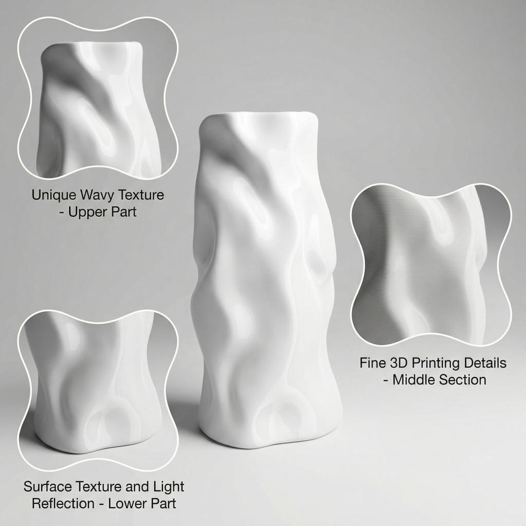 3D Printed Flowing Sense Art Vase