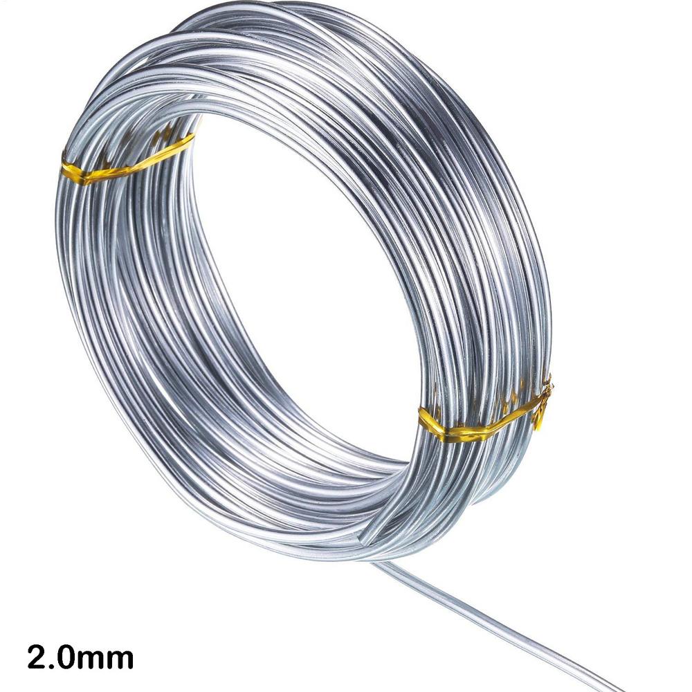 2/1.5/1mm 10M Soft Aluminum Wire Rust Resistant Flexible Silver Wire Craft Supplies Metal Wire For Doll Skeletons Sculptures Car