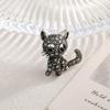 Cute Crystal Cat Brooches Zircon Vintage Brooches Suits Accessories Cat Badge Pins  Ornament