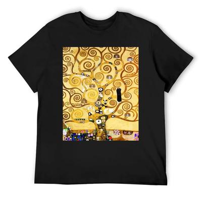 Gustav Klimt Drzewo Życia, Fryz Stocleta Koszulka Koszulka na zamówienie Postacie Anime Letnie Topy Męskie Koszulki Vintage