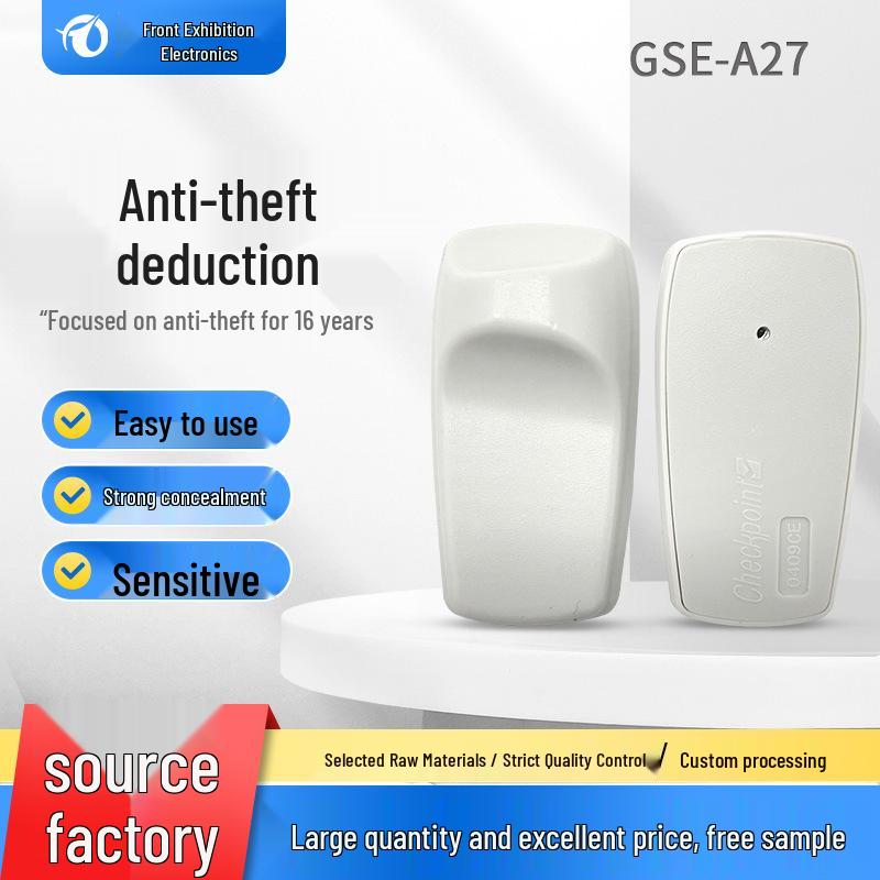 RF Magnetic Anti-Theft Tag for Clothing - Rectangular Checkpoint Hard Tag