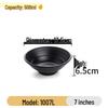 A5 Melamine Black 7-inch Noodle & Ramen Bowl (10-Pack)