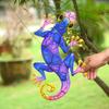 Metal Gecko Yard Garden Decoration Outdoor Statue Home Garden Wall Decor Miniature Accessory Sculpture Lizard Ornament