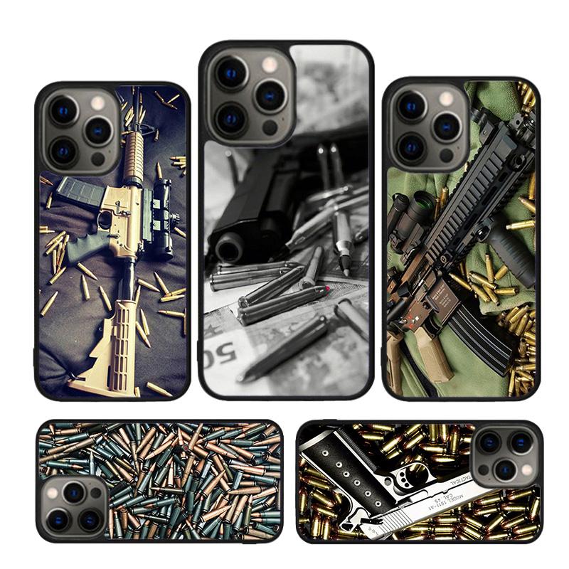 Gun And Bullet Phone Case Cover For iPhone 17 Air 16 15 14 plus 11 12 13 pro max coque Shell Fundas